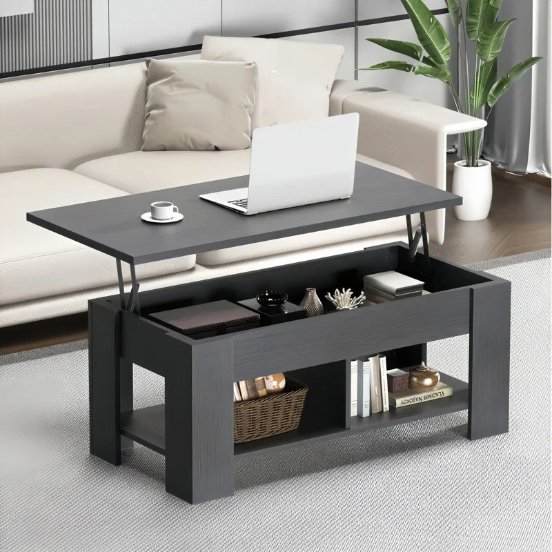 Lift Top Coffee Table, Expandable Coffee Table with Hidden Storage